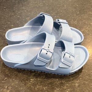 Birkenstock Kids Light Blue Sandals Slides Size 34 - NWT
